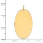 14k Plain .018 Gauge Engravable Elliptical 32x18mm Disc Charm - Image 2