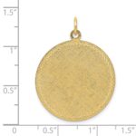 14k Patterned with Zig-Zag Edge .018 Gauge Round Engravable 29x26mm Disc with Satin Back - Image 2