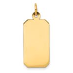 14k Plain .009 Gauge Engravable Rectangular 25x11mm Disc Charm
