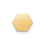 14k 6mm Hexagon Non-enameled Attachable Medical Jewelry Emblem - Image 4