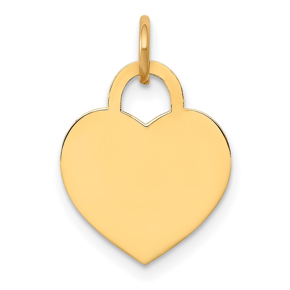 XM521_18.jpg 14k Plain .011 Gauge Engravable Heart 15x12mm Disc Charm - Image 1