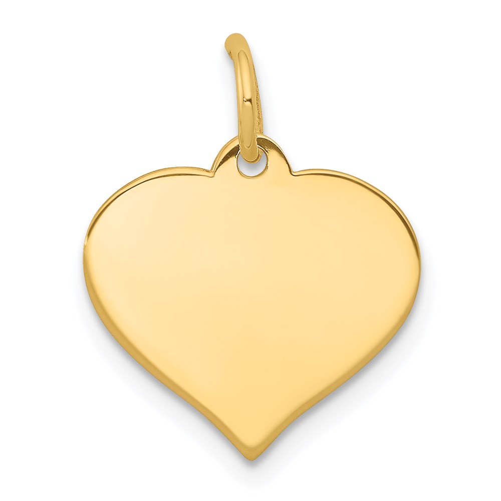 XM527.jpg 14k Plain .009 Gauge Engraveable Heart 15x14mm Disc Charm - Image 1