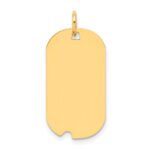 14k Plain .011 Gauge Engravable 25x13mm Dog Tag with Notch Disc Charm