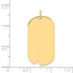 14k Plain .018 Gauge Engravable 30x16mm Dog Tag with Notch Disc Charm - Image 2
