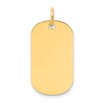 14k Plain .009 Gauge Engraveable 23x13mm Dog Tag Disc Charm - Image 2