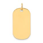 14k Plain .013 Gauge Engraveable 24x14mm Dog Tag Disc Charm
