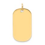 14k Plain .027 Gauge Engraveable 25x14mm Dog Tag Disc Charm