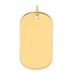 14k Plain .027 Gauge Engraveable 28x16mm Dog Tag Disc Charm
