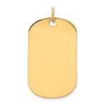 14k Plain .027 Gauge Engraveable 30x18mm Dog Tag Disc Charm - Image 2