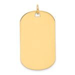 14k Plain .018 Gauge Engraveable 34x20mm Dog Tag Disc Charm - Image 2
