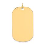14k Plain .013 Gauge Engraveable 37x22mm Dog Tag Disc Charm - Image 2