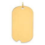 14k Plain .027 Gauge Engraveable 33x20mm Dog Tag with Notch Disc Charm - Image 2