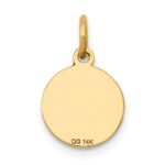 14k with Black Enamel Edge .027 Gauge Round Engravable 10mm Disc Charm - Image 3