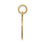 14k with Black Enamel Edge .027 Gauge Round Engravable 15mm Disc Charm - Image 2