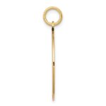 14k with Black Enamel Edge .027 Gauge Round Engravable 23mm Disc Charm - Image 2