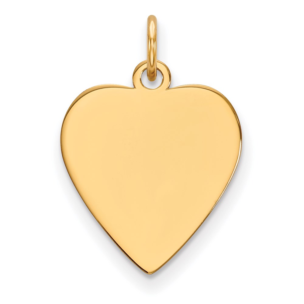 XM622-12.jpg 14k Plain .035 Gauge Heart Engravable 17x16.5mm Disc Charm - Image 1