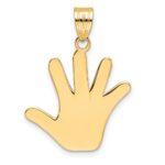 14k Enameled AUTISM Handprint Pendant - Image 3