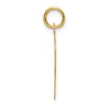 14k Plain Medium .013 Gauge Facing Left Engravable Boy Head Charm - Image 2