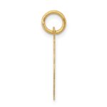 14k Boy Head on .013 Gauge 15mm Engravable Scalloped Disc Charm - Image 2