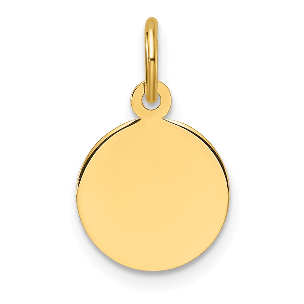 XM674-5.jpg 10k Plain .013 Gauge 10.6x10.6mm Circular Engravable Disc Charm - Image 1