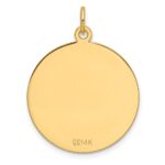 14k Etched Edge .013 Gauge Engravable Round 22.9mm Disc Charm - Image 3