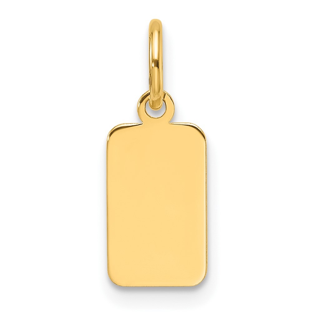 XM685-4.jpg 14k Plain .018 Gauge Engravable Rectangular 10.3x6.3mm Disc Charm - Image 1