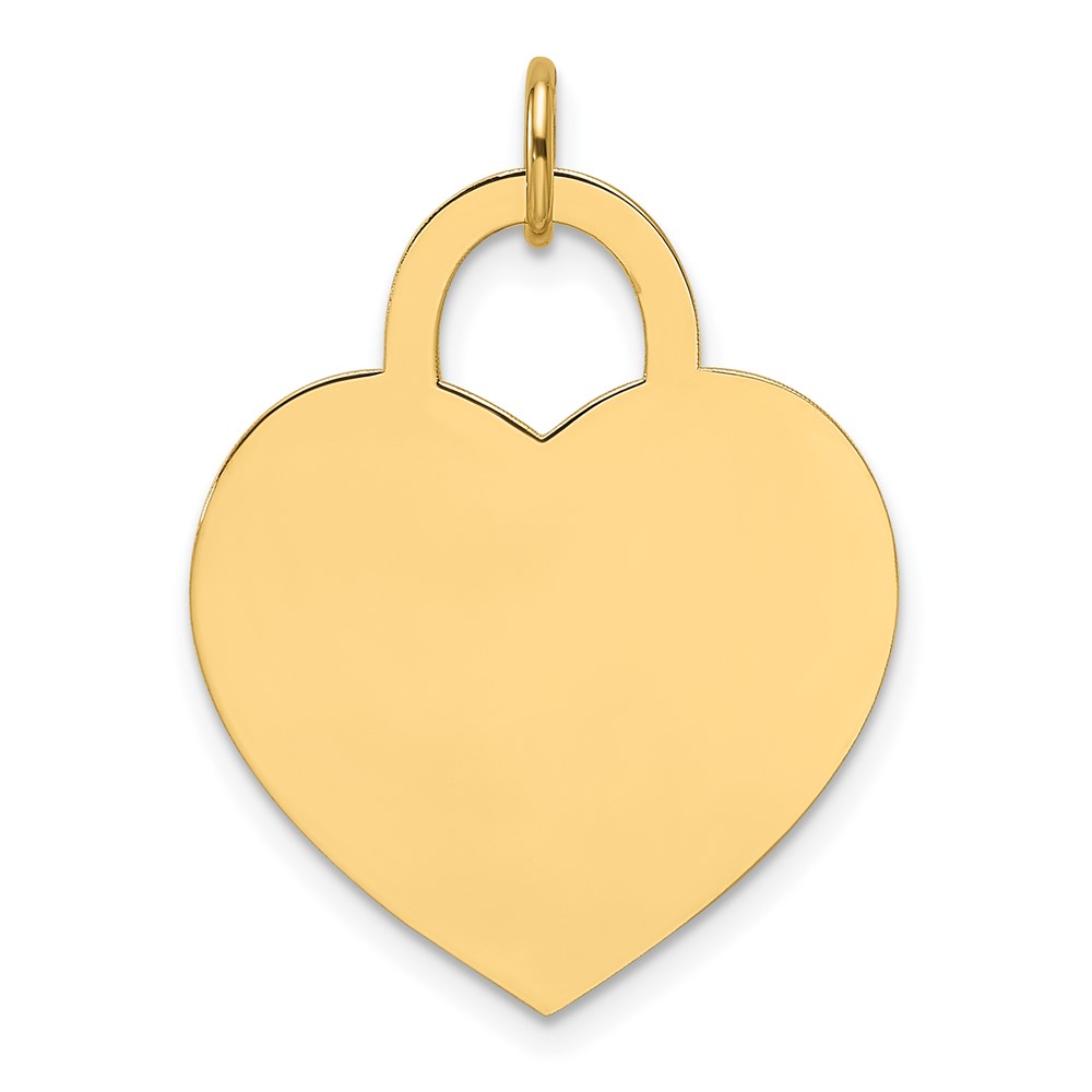 XM690-4.jpg 14k Plain .027 Gauge Engravable Heart 20.4x21.3mm Disc Charm - Image 1