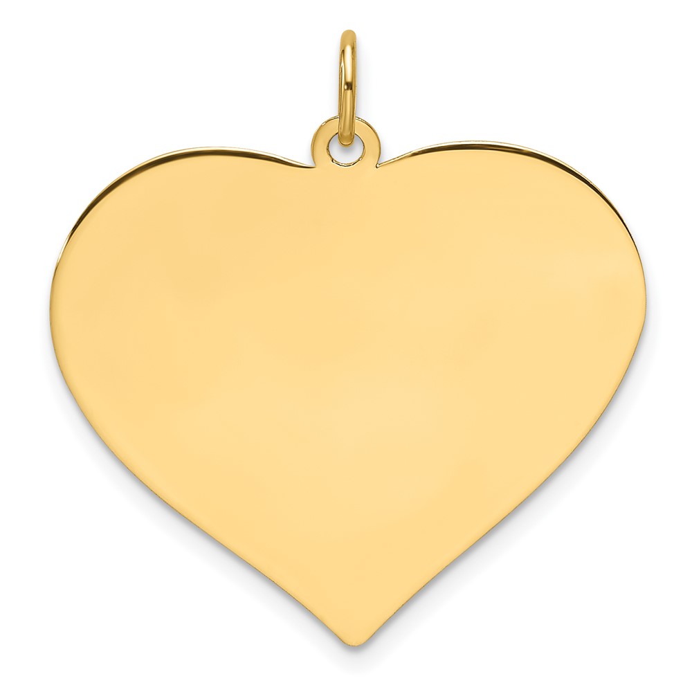 XM694-4.jpg 14k Plain .027 Gauge Engraveable Heart 25.7x28.9mm Disc Charm - Image 1