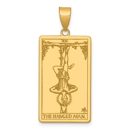 14ky The Hanged Man Tarot Card Pendant