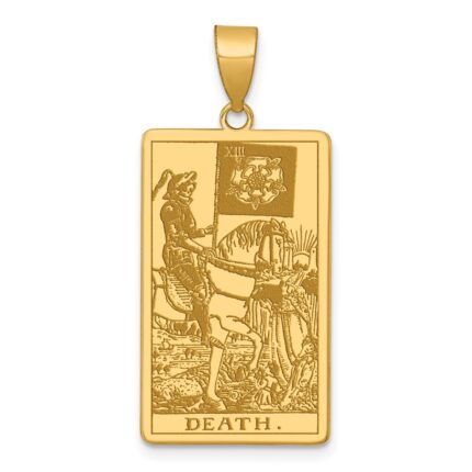 14ky Death Tarot Card Pendant