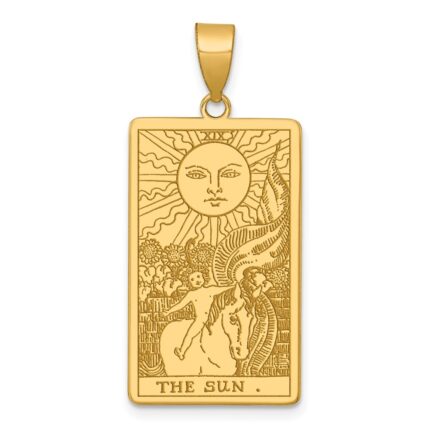 14ky The Sun Tarot Card Pendant