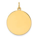 14k Plain .011 Gauge Round Engravable Disc Charm - Image 2