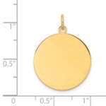 14k Plain .027 Gauge Round Engravable Disc Charm - Image 3
