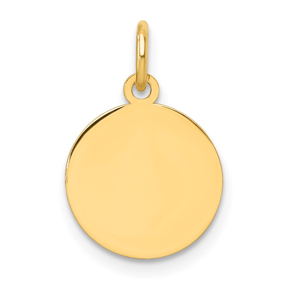 XM733-4.jpg 14k Plain .027 Gauge Round Engravable Disc Charm - Image 1