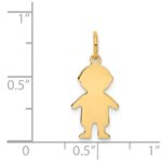 14k .011 Depth Engravable Boy Charm - Image 4