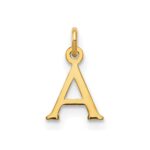 14ky Cutout Letter A Initial Pendant
