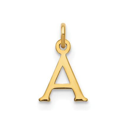 14ky Cutout Letter A Initial Pendant