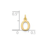 14ky Cutout Letter O Initial Pendant - Image 2