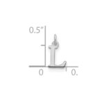 14kw Cutout Letter L Initial Pendant - Image 2