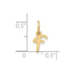 14KY Upper case Letter F Initial Charm - Image 4
