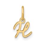 14KY Upper case Letter H Initial Charm