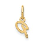 14KY Upper case Letter P Initial Charm - Image 3