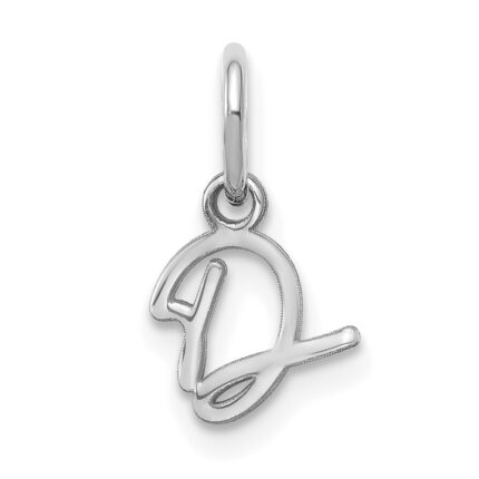 14KW Upper case Letter D Initial Charm