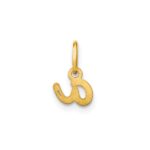 14KY Lower case Letter A Initial Charm - Image 4