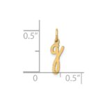 14KY Lower case Letter G Initial Charm - Image 4