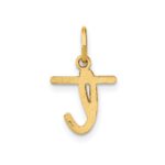 14KY Lower case Letter T Initial Charm - Image 3