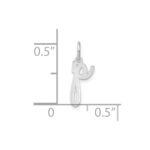 14KW Lower case Letter P Initial Charm - Image 4