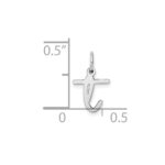 14KW Lower case Letter T Initial Charm - Image 4