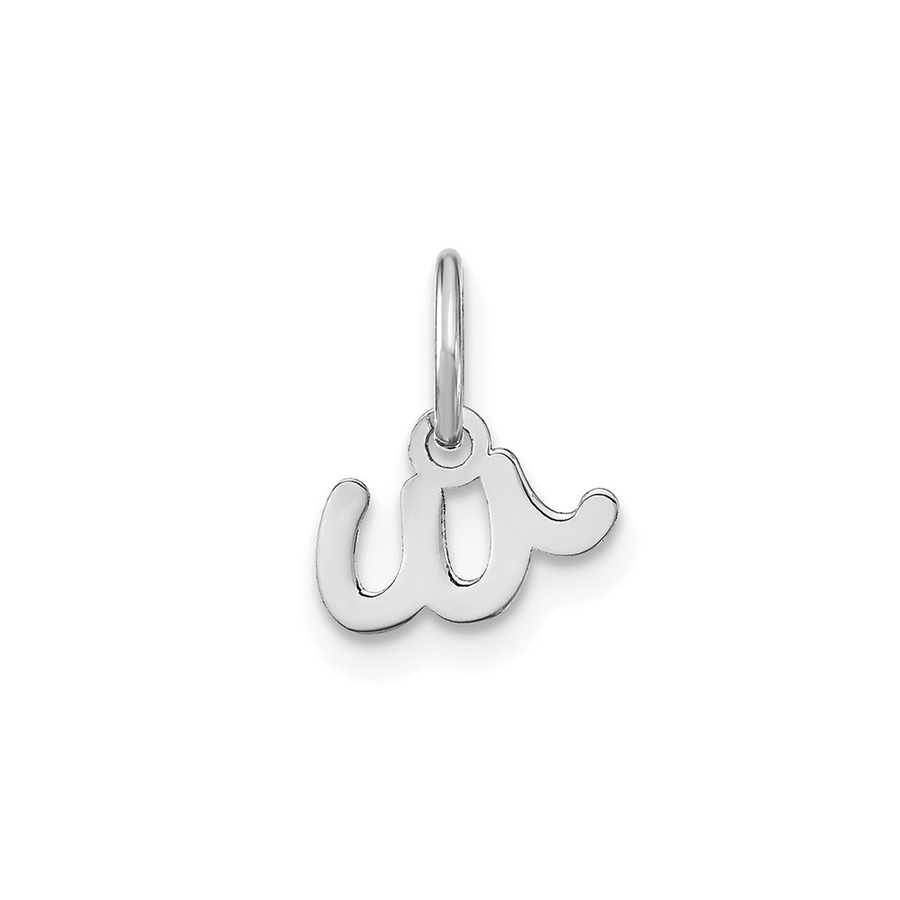 XNA1307SS_W.jpg 14KW Lower case Letter W Initial Charm - Image 1