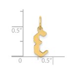 14KY Letter E Initial Pendant - Image 4